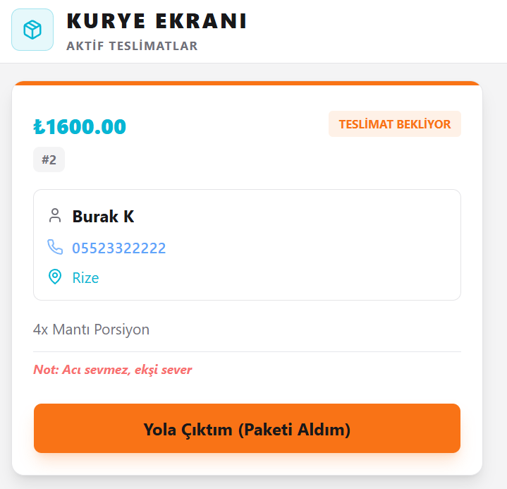 Kurye Takip ve Müşteri (CRM)